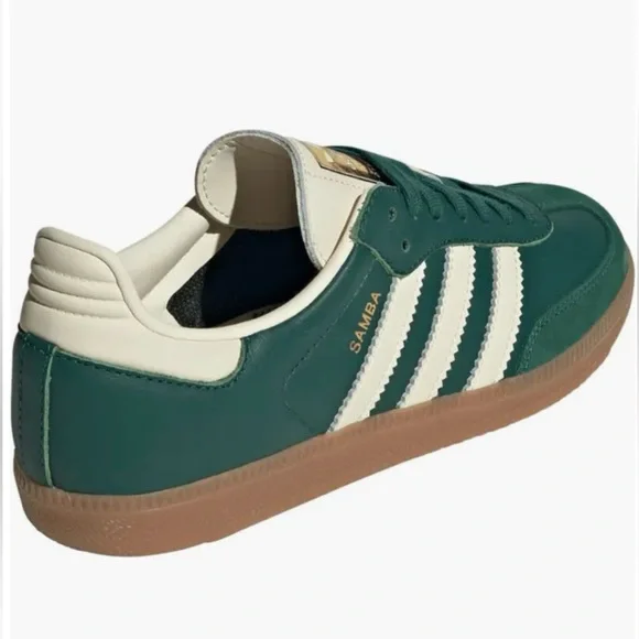 NWT Adidas Samba OG W Collegiate Green Cream White Sneakers Size Women’s 8 - Picture 4 of 16